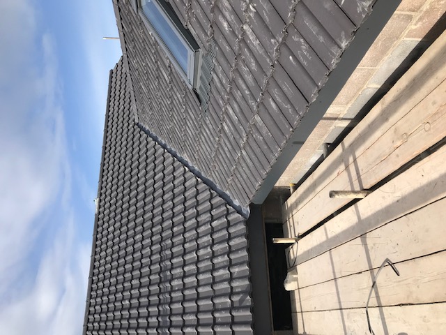 Completed roofing job